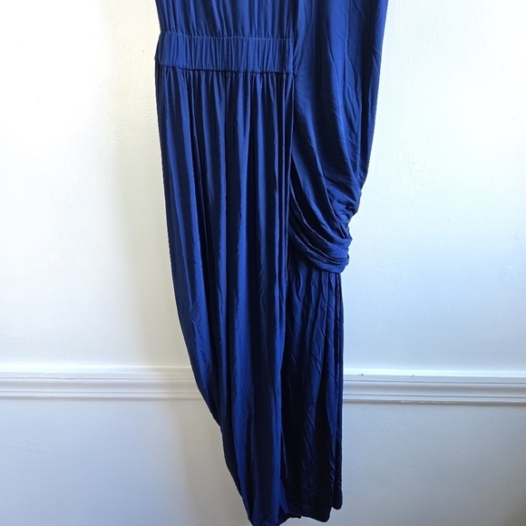 New Jason Wu Collection Sapphire Blue Draped Midi Dress 12 US NWT MSRP $1695.00 - Picture 11 of 15
